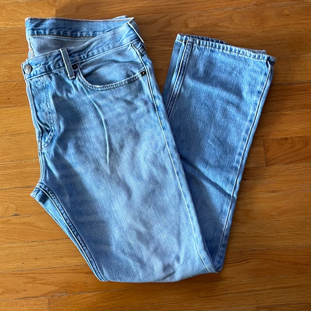 Hollister Slim Straight Button Fly Light-Wash Jean 36x32